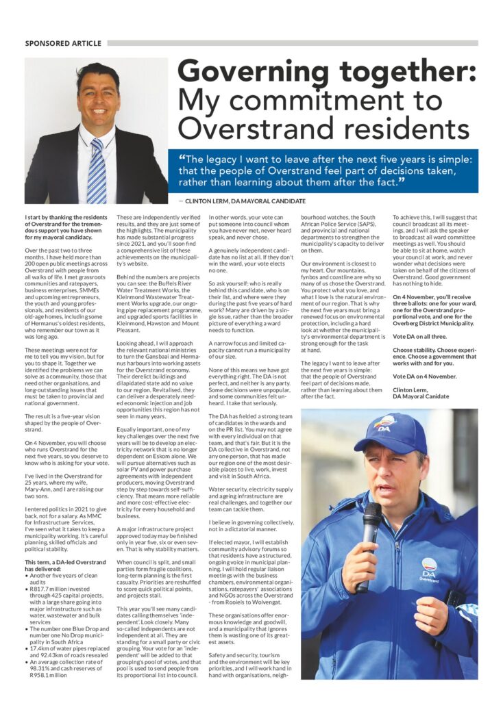 Democratic Alliance Overstrand Constituency